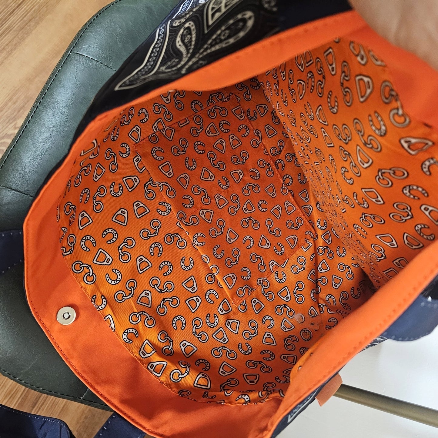 Vintage Equestrian Bandana Scarf Eco Bag