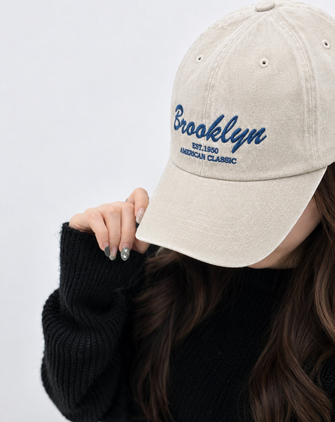 Vintage Washed Brooklyn Embroidered Baseball Cap