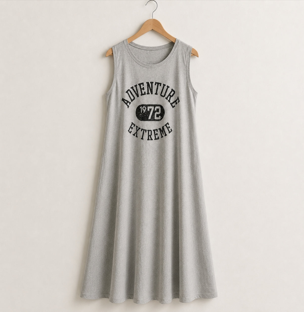 Vintage Adventure 1972 Graphic A-Line Cotton Tank Dress – Women One Size