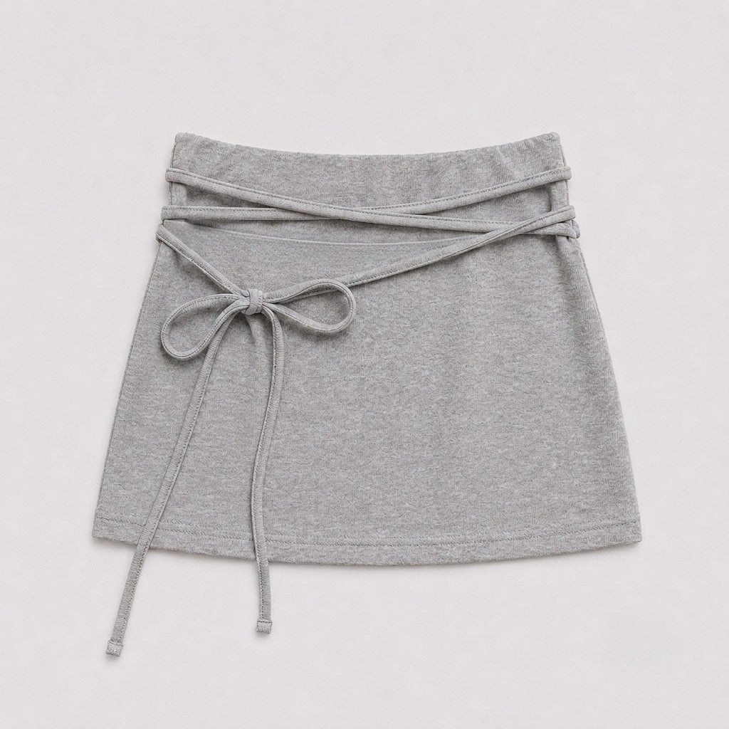 Long Wrap Tie Mini Skort – Women One Size
