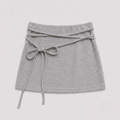 Long Wrap Tie Mini Skort – Women One Size