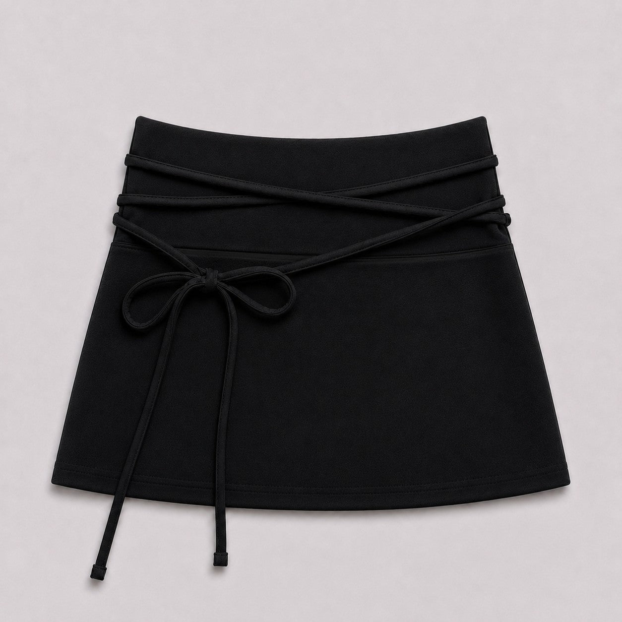 Long Wrap Tie Mini Skort – Women One Size