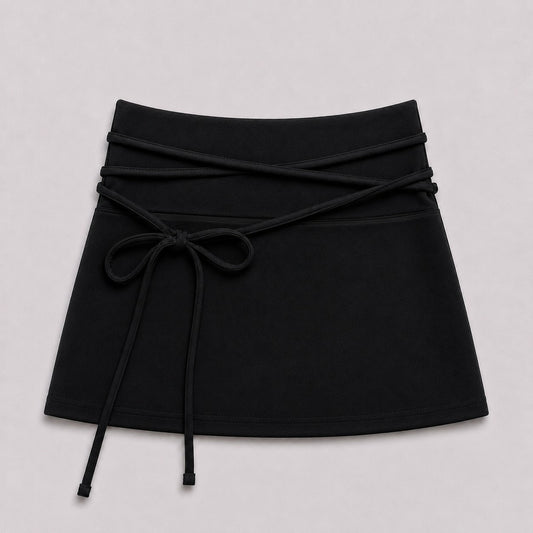 Long Wrap Tie Mini SkIrt – Women One Size