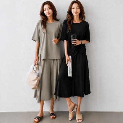 Relaxed Draped Wide-Leg Setwear – Women One Size