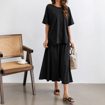 Relaxed Draped Wide-Leg Setwear – Women One Size