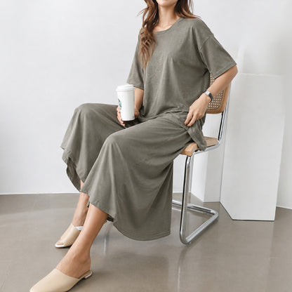 Relaxed Draped Wide-Leg Setwear – Women One Size
