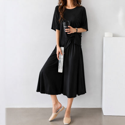 Relaxed Draped Wide-Leg Setwear – Women One Size