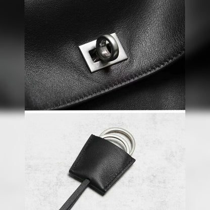 AVEN Drape Lock Leather Handbag