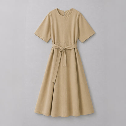 ELORA Structured Belted Midi Dress - Women One Size