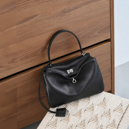 AVEN Drape Lock Leather Handbag - Small