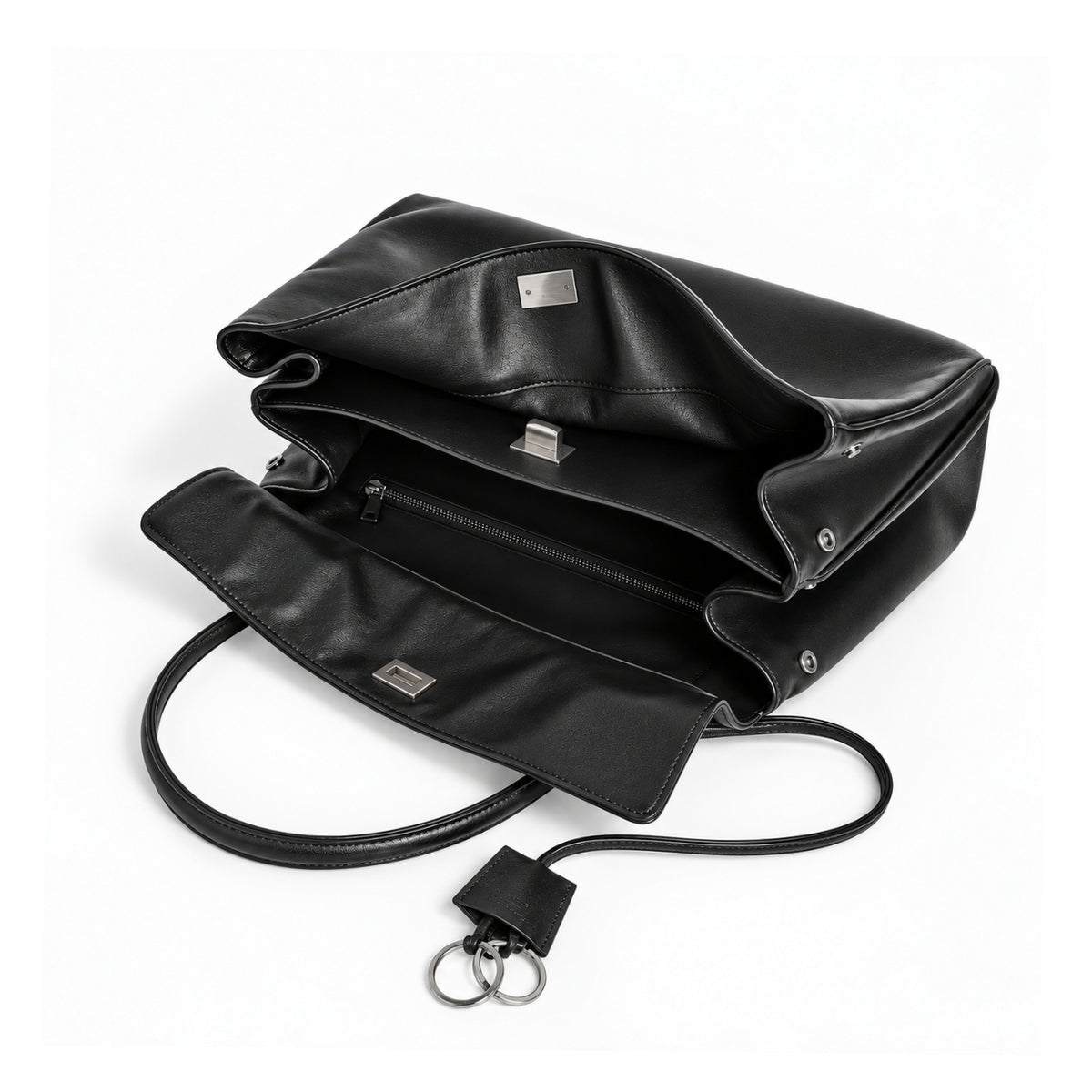AVEN Drape Lock Leather Handbag - Small