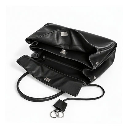 AVEN Drape Lock Leather Handbag - Small