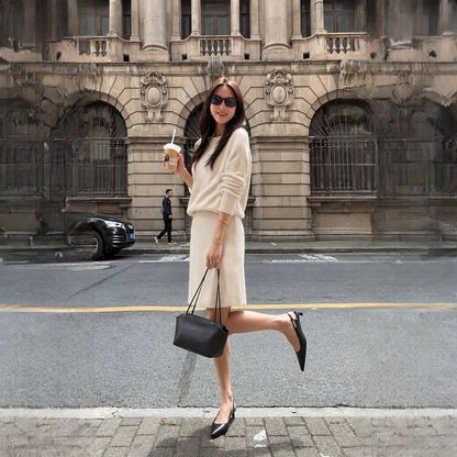VENA Lambskin East-West Shoulder Bag