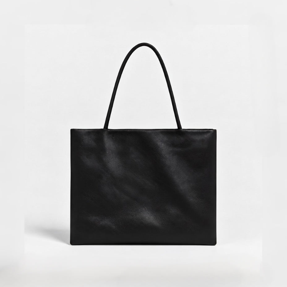 LUNE Double Compartment Lambskin Tote - Small