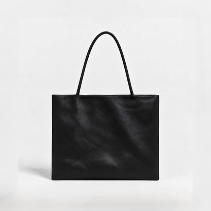 LUNE Double Compartment Lambskin Tote - Small