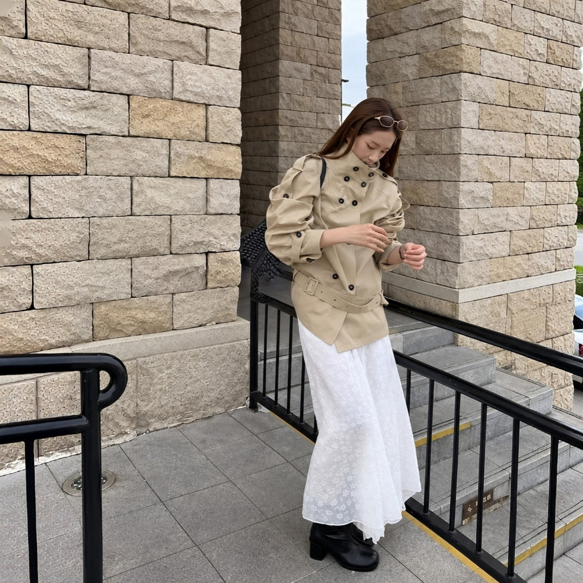 MONTE Oversized Short Trench Jacket - Women One Size