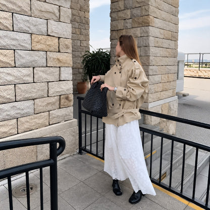 MONTE Oversized Short Trench Jacket - Women One Size