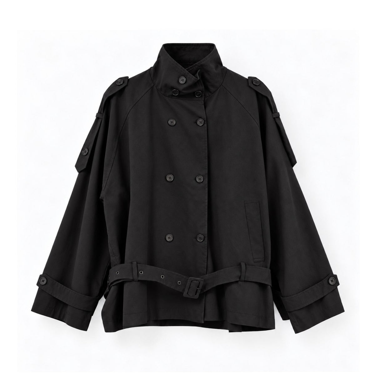 MONTE Oversized Short Trench Jacket - Women One Size
