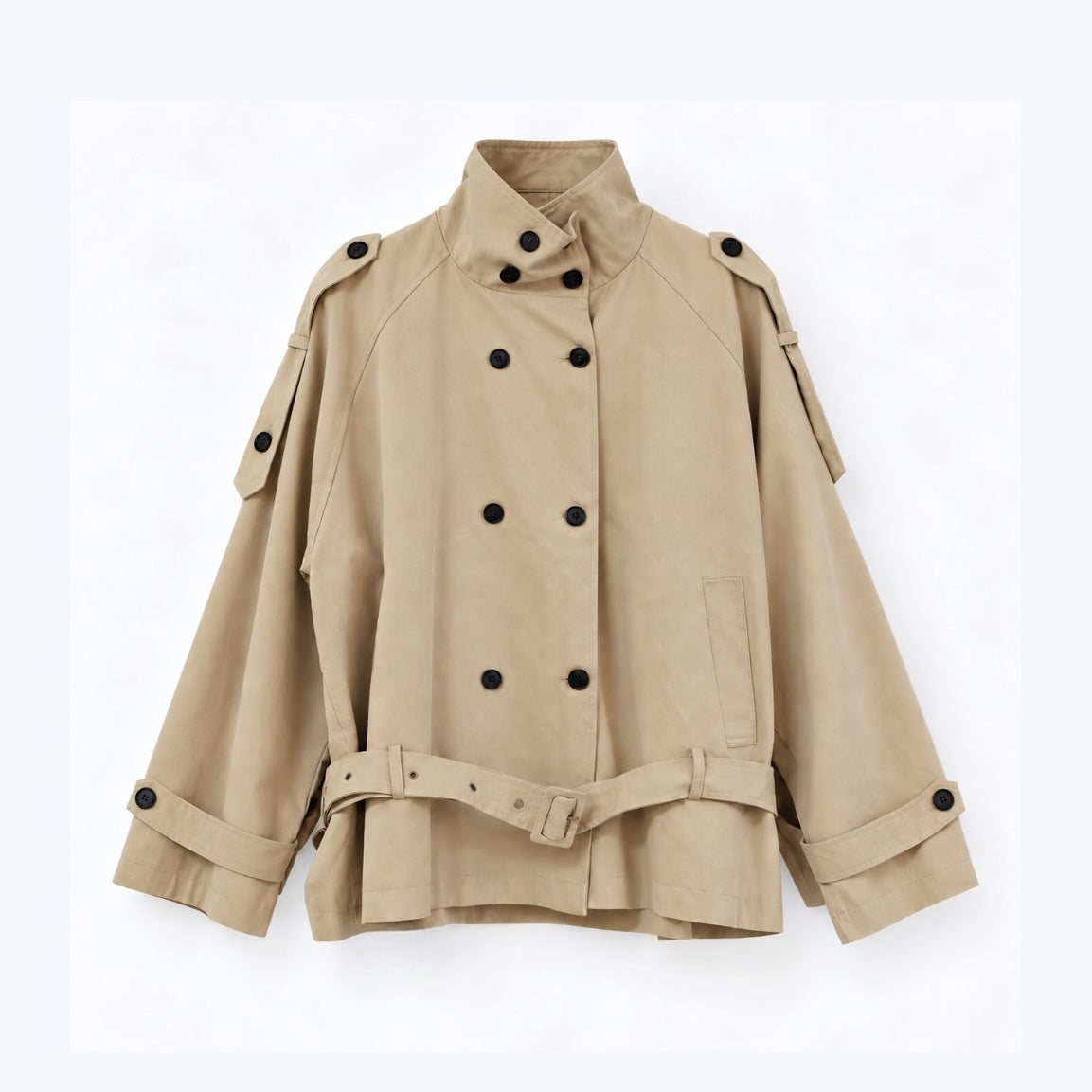 MONTE Oversized Short Trench Jacket - Women One Size