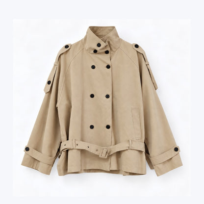 MONTE Oversized Short Trench Jacket - Women One Size