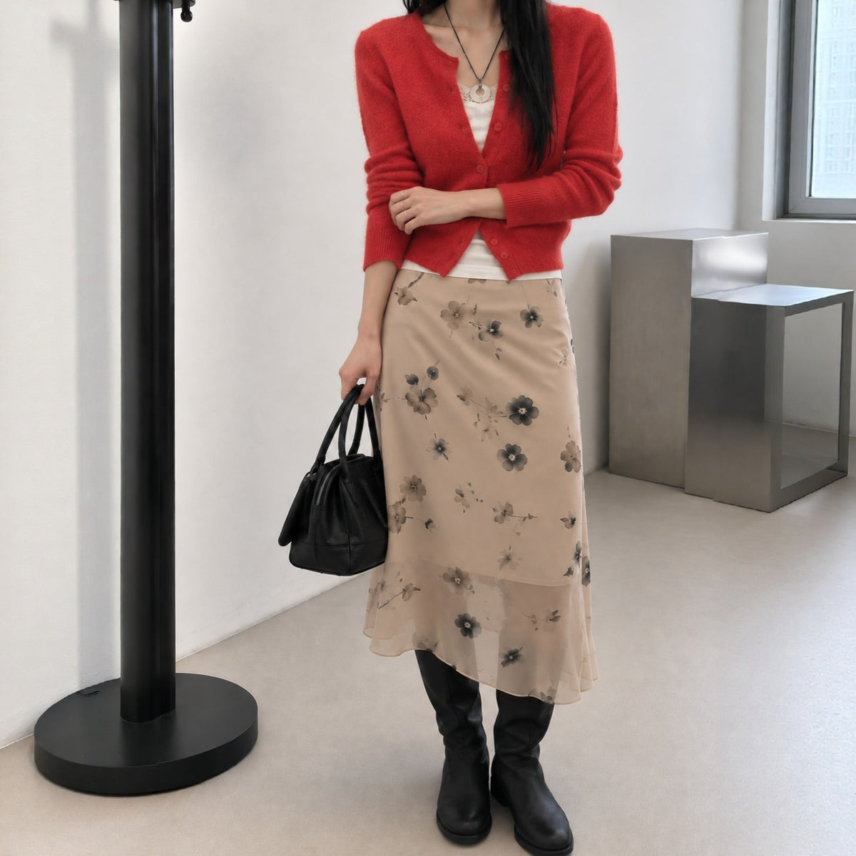 Mohair Knit Cardigan - Women One Size