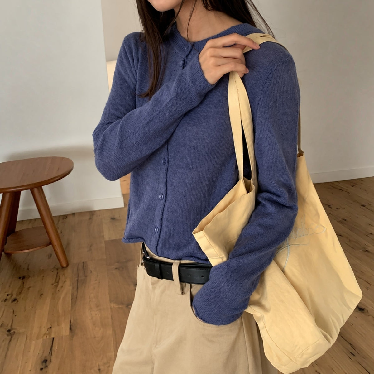Mohair Knit Cardigan - Women One Size