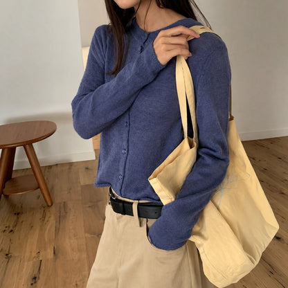 Mohair Knit Cardigan - Women One Size