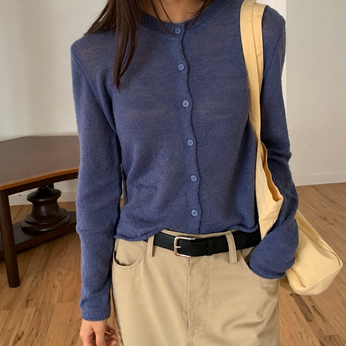 Mohair Knit Cardigan - Women One Size