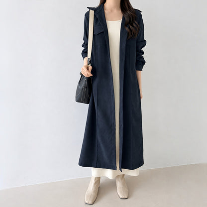 THEA Belted Long Shirt Dress - Women One Size