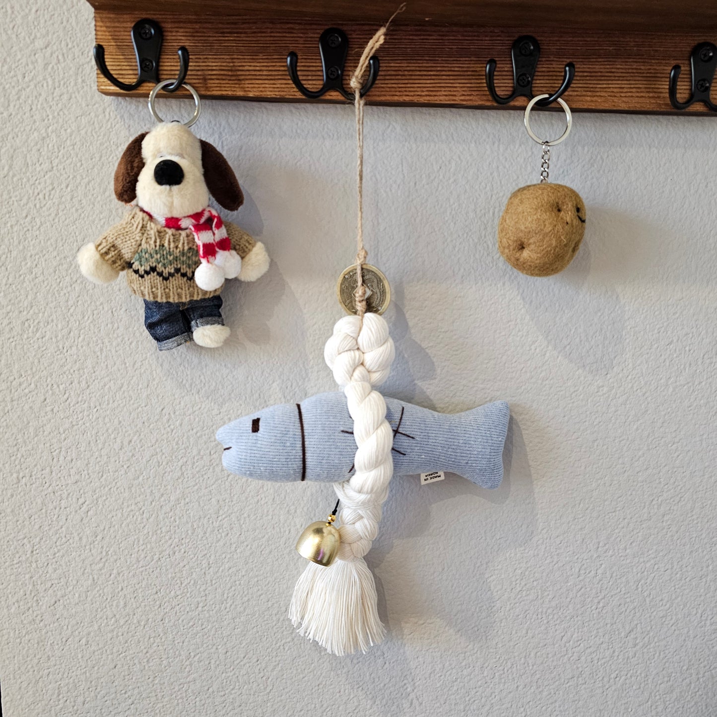 Guardian Fish Charm – Blue (BIG) | Korean Good Fortune Decor