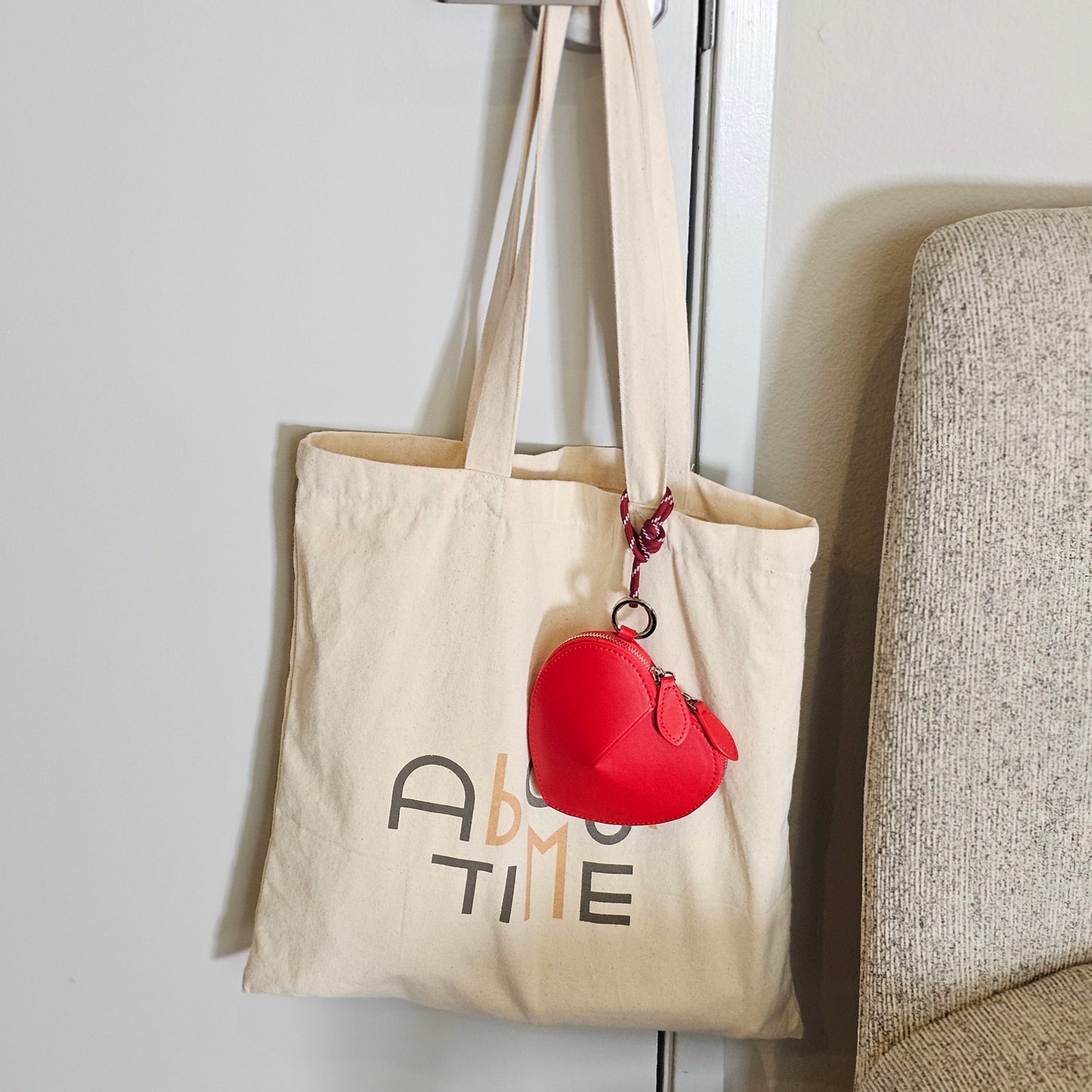 Cowhide Leather Heart Mini Pouch