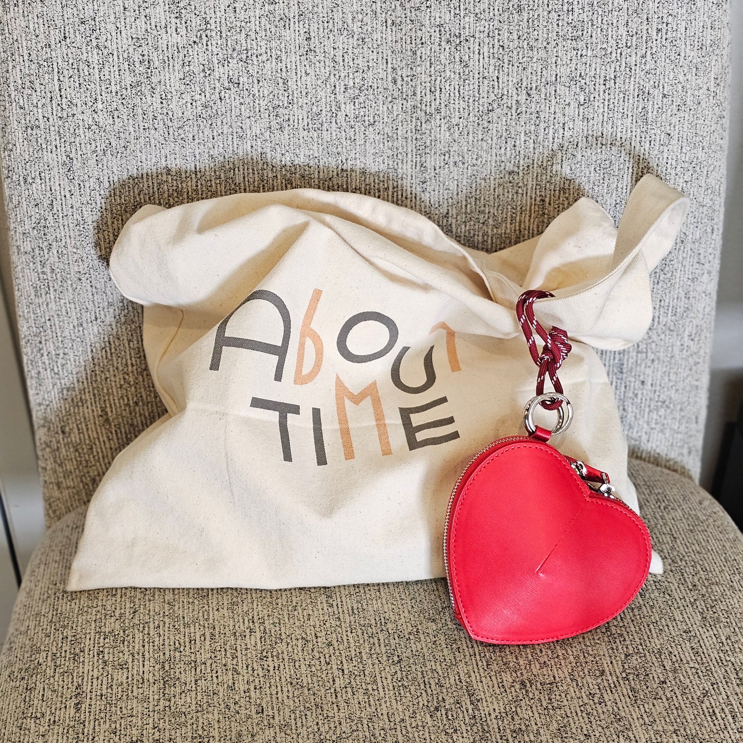 Cowhide Leather Heart Mini Pouch