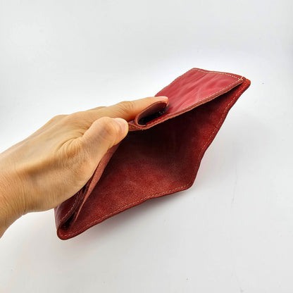 Vintage Washed Cowhide Leather Wallet