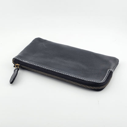 Slim Cowhide Long Wallet – Compact Design