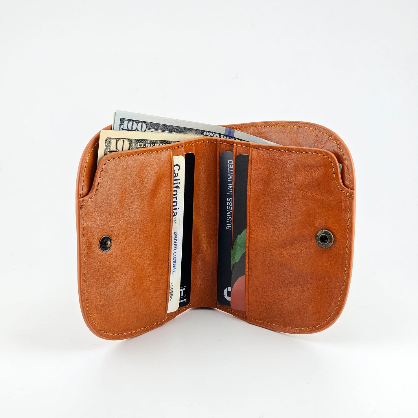 Half Moon Cowhide Leather Wallet