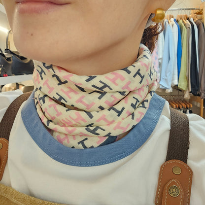 Vintage Monogram Cotton Handkerchief – Soft Square Petit Scarf