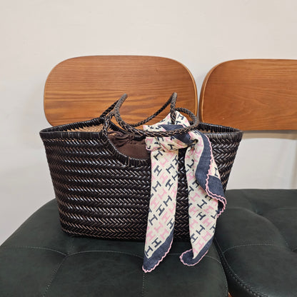 Vintage Monogram Cotton Handkerchief – Soft Square Petit Scarf