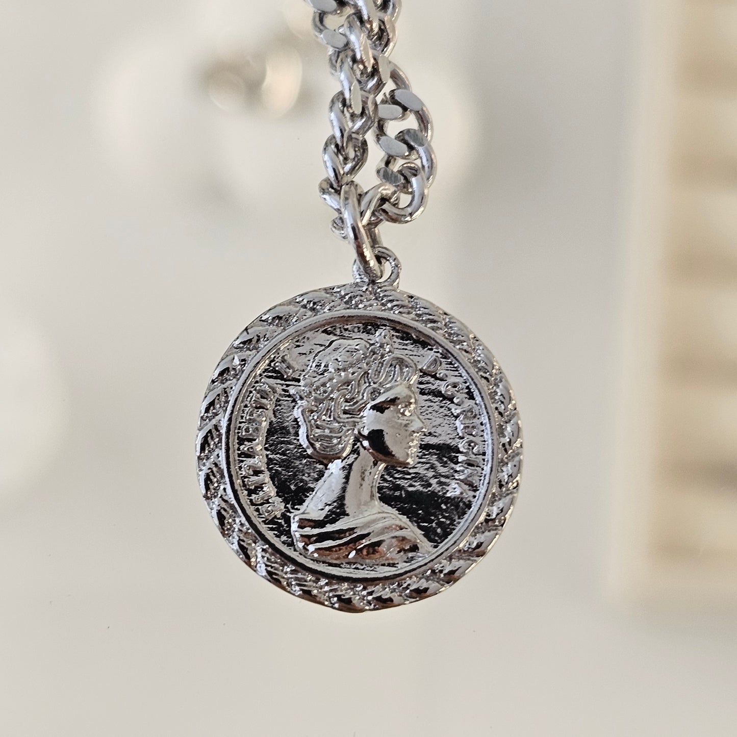 Triple Layer Coin Pendant Necklace