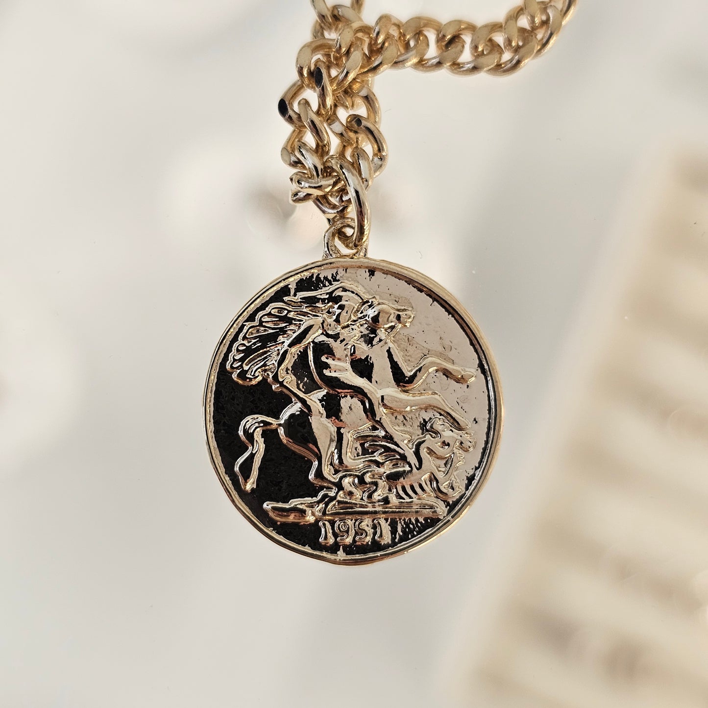 Triple Layer Coin Pendant Necklace