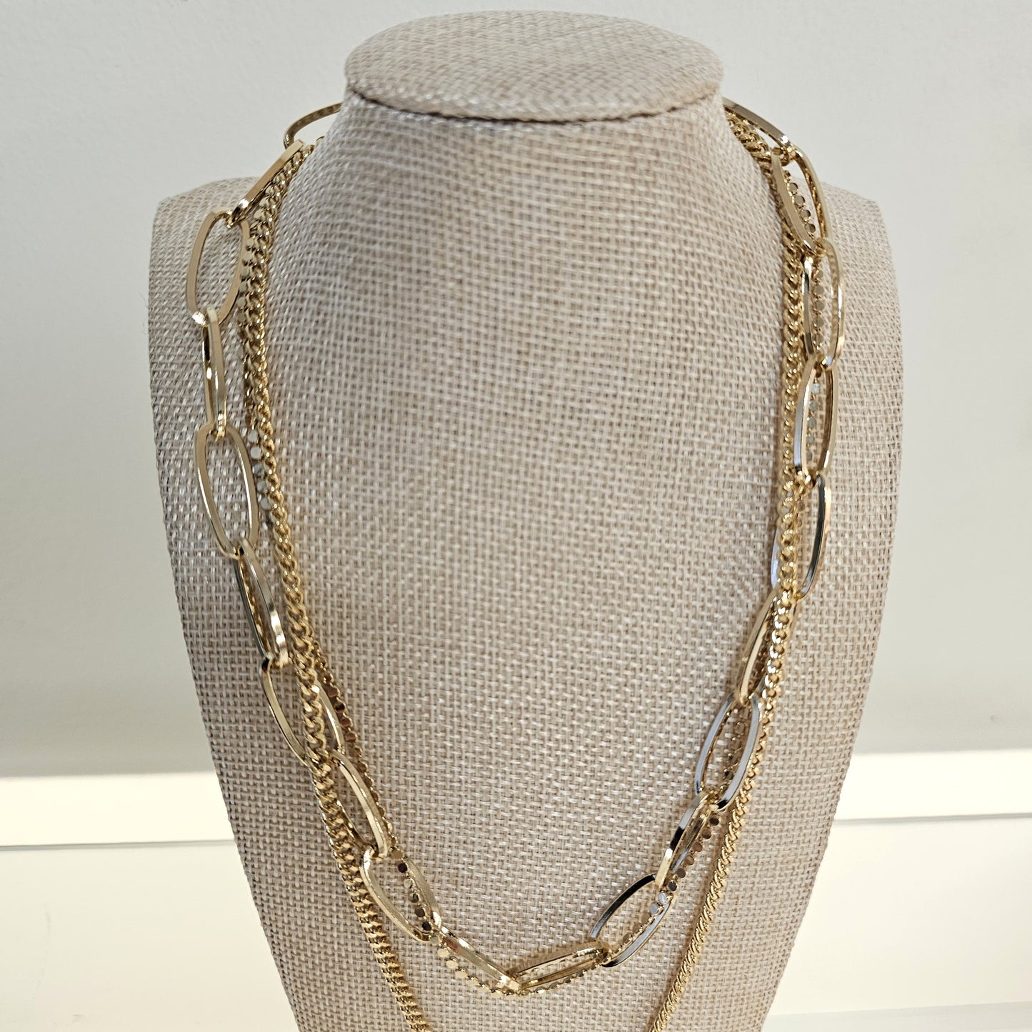 Triple Layer Coin Pendant Necklace