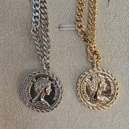 Triple Layer Coin Pendant Necklace