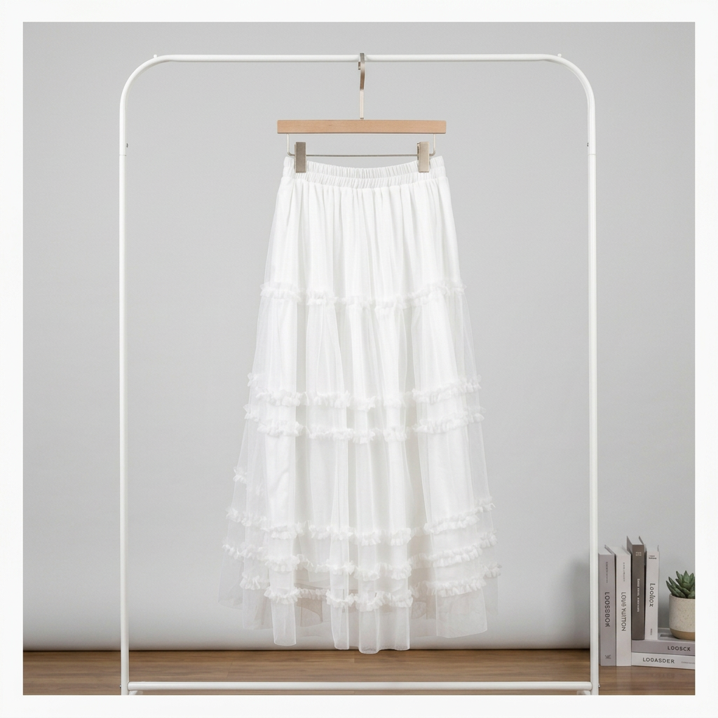 Tulle Tiered Long Skirt – Women One Size
