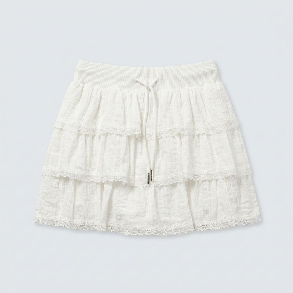 Three Tier Banded Skirt  – Women One Size