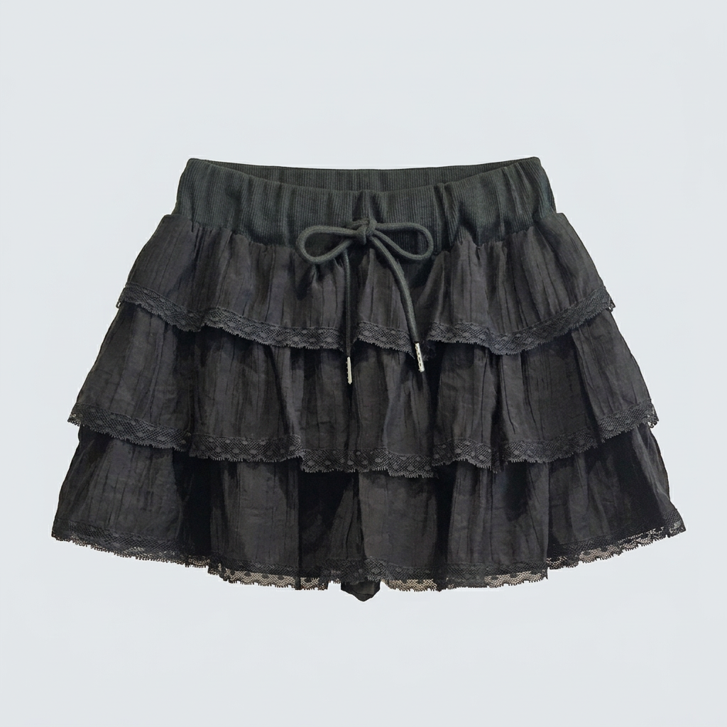 Three Tier Banded Skirt  – Women One Size