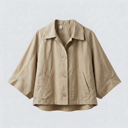 Cape Back  Short Trench Jacket – Women One Size
