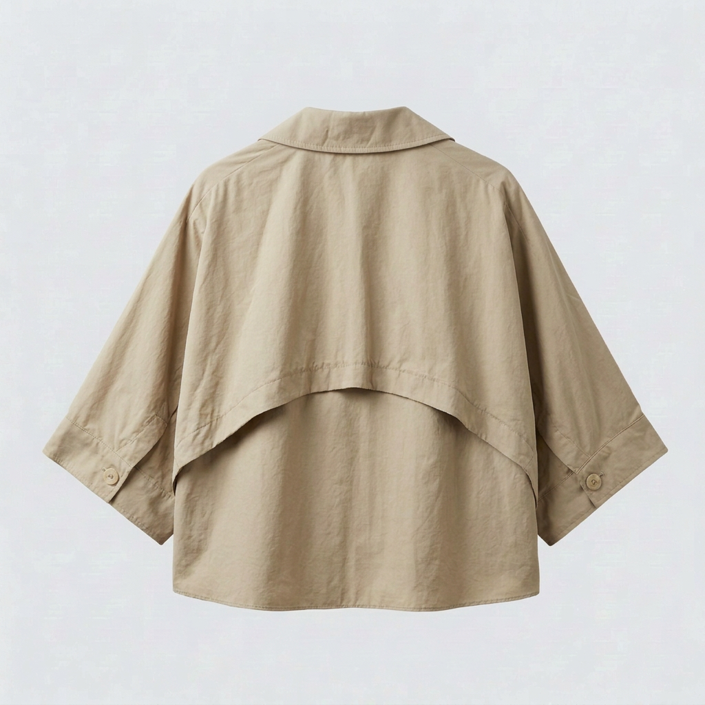 Cape Back  Short Trench Jacket – Women One Size