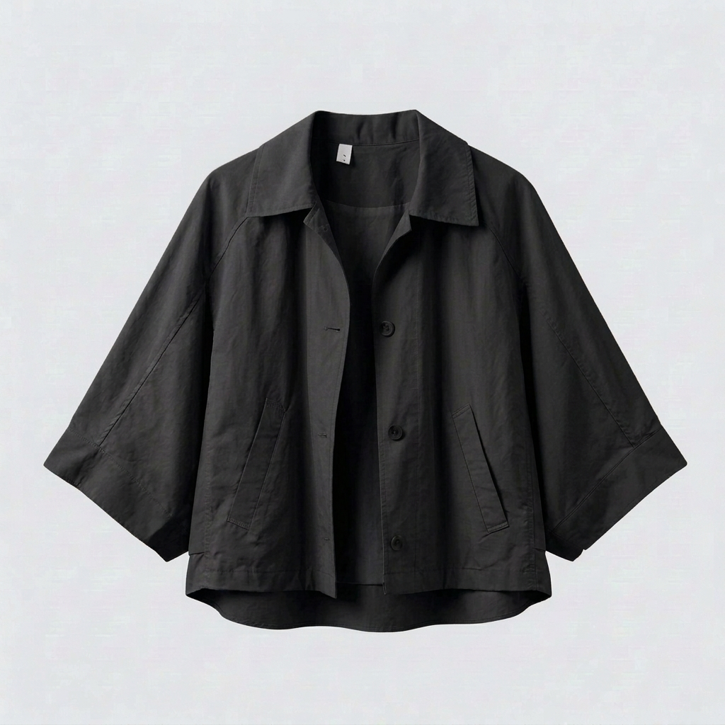 Cape Back  Short Trench Jacket – Women One Size