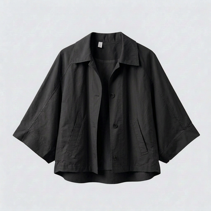Cape Back  Short Trench Jacket – Women One Size