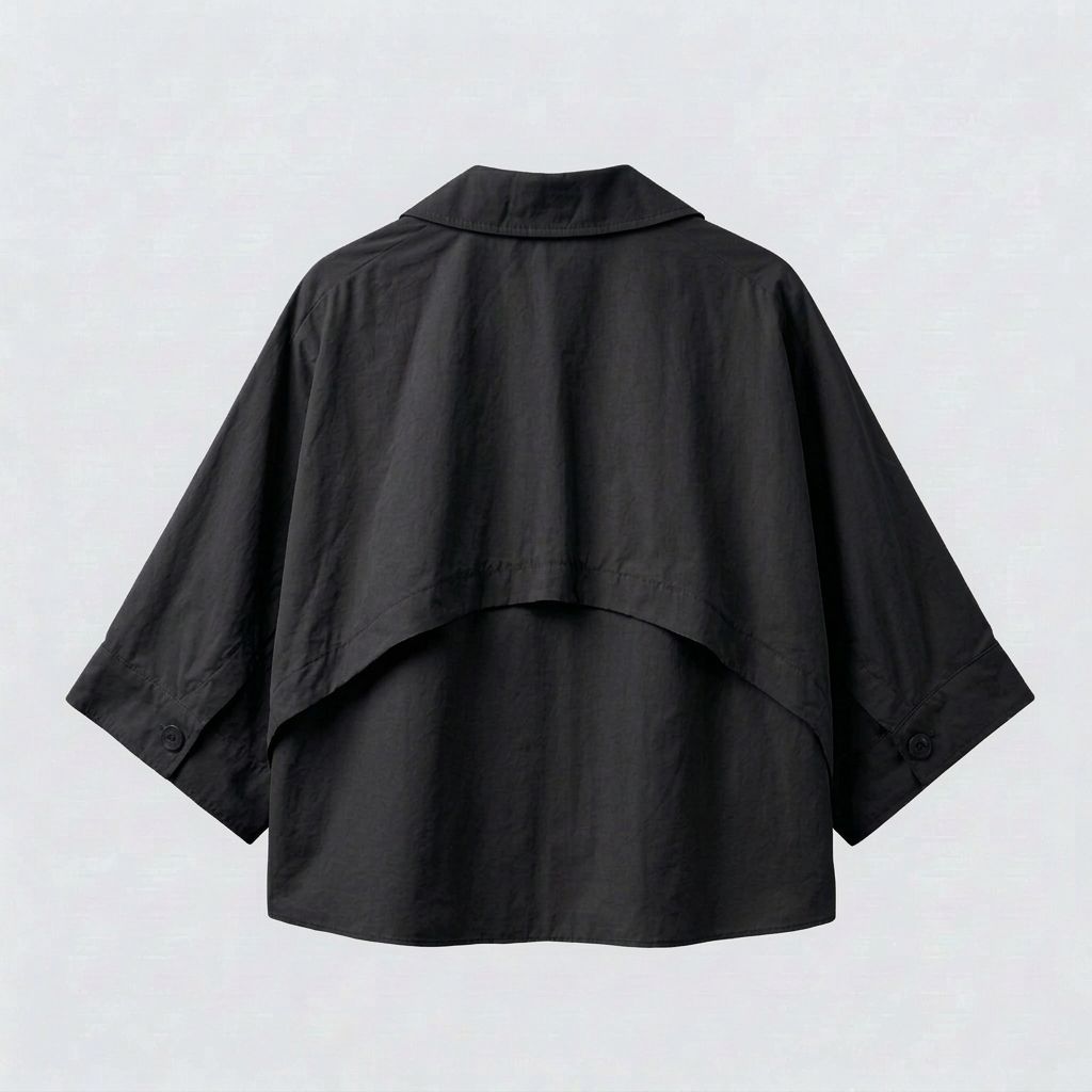 Cape Back  Short Trench Jacket – Women One Size