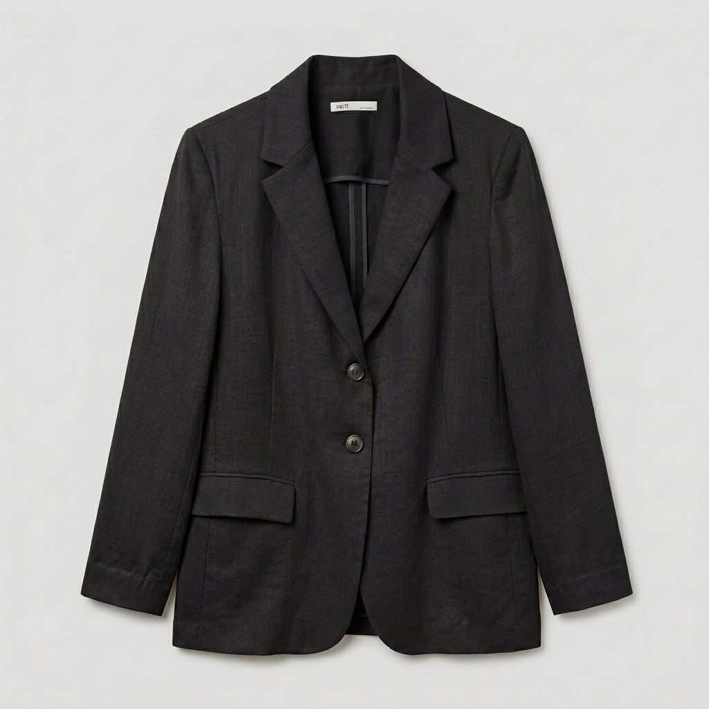 Relaxed Fit Linen Blazer – Women One Size